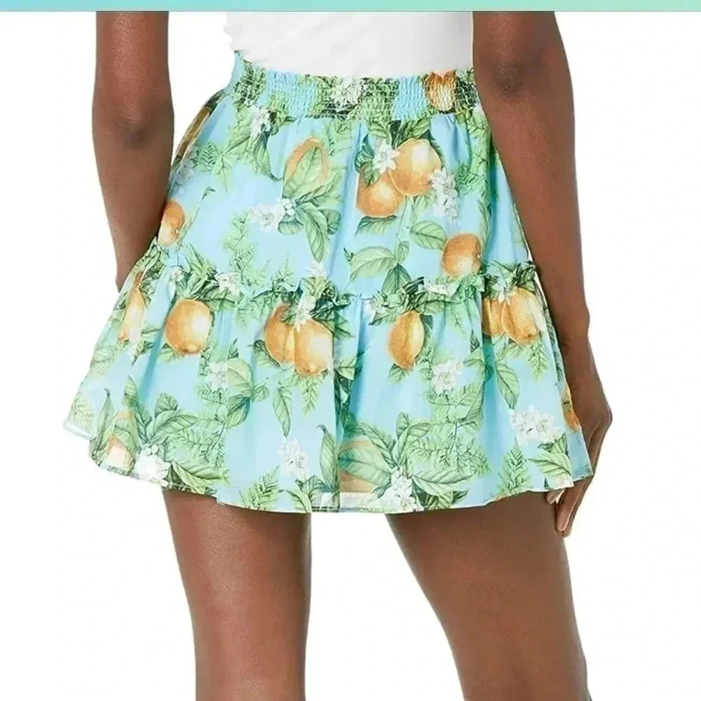 BB Dakota Steve Madden Lemon Zest Ruffle Tiered Ruffle Skirt Plus Size XXL NWT